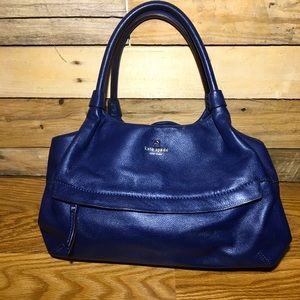 Vintage Leather Kate Spade Dark Blue Tote
